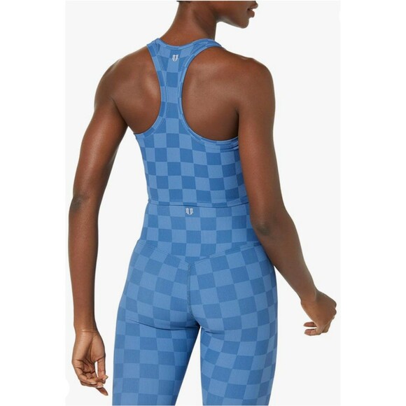 Women's Eleven by Venus Williams Ace Tank Ocean Checkered Print Active Top XS - Picture 3 of 7